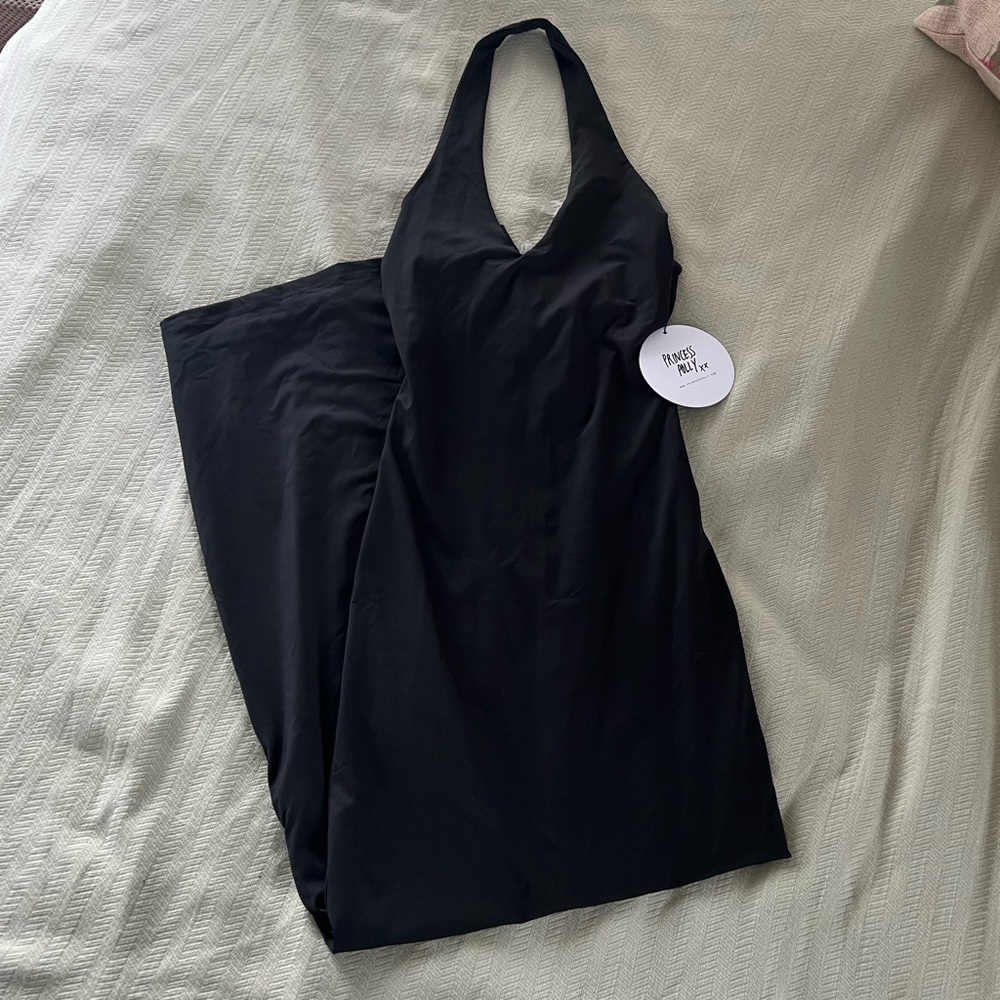 Princess Polly Black Halter Maxi Dress